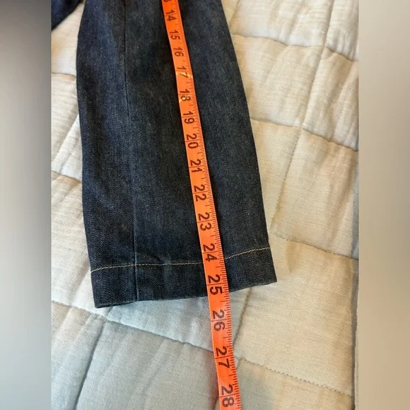 Land’s End Double Breasted fitted denim blazer jacket new without tags size 14 - Picture 14 of 15